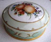 Hand painted with Dresden Style Fruit and Flowers